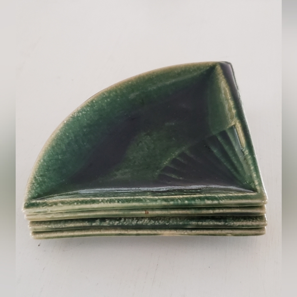 Japanese Serving Dishes, Set Of 4, Vintage, Green - Picture 2 of 8